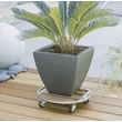 2012045 FLORA ROLL METAL WOOD fém-fa virágalátét  szürkebarna  O35cm