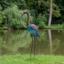 2010277 HERON fém kócsag  barna 45 x 22 x h.90 cm