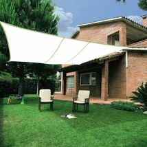 2012358 SUNNET KIT POLYESTER ¦ napvitorla  165 g/m2,4 x 1,5 m kötél bézs 5 x 5 m