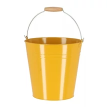 I TR036-S Cink kerti vödör, fa fogóval, 10,75 L, sárga