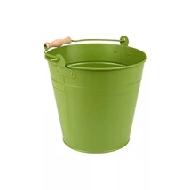 I EL063-FZ Fém vödör fa fogóval, 4,9L, fűzöld