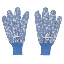 I TR062-K Mezei virág mintás kerti kesztyű, kék