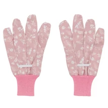 I TR062-P Mezei virág mintás kerti kesztyű, pink