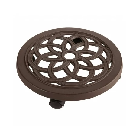 2005786 FLORA ROLL ALU fém virágalátét  fékezhető barna O 30 cm