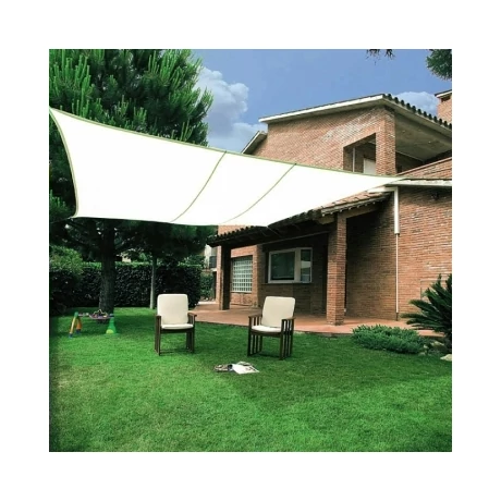 2012358 SUNNET KIT POLYESTER ¦ napvitorla  165 g/m2,4 x 1,5 m kötél bézs 5 x 5 m