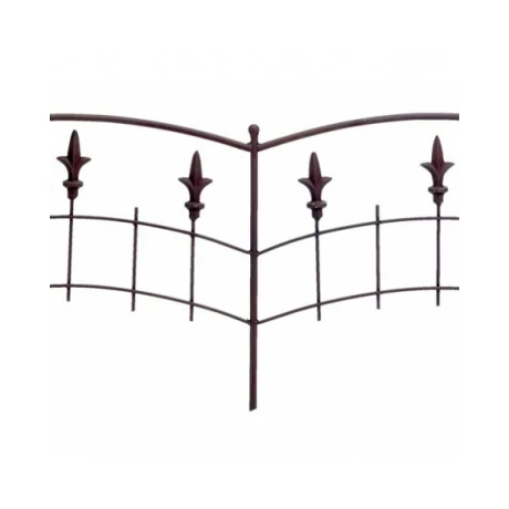 170060 ROYAL BORDER fém ágyásszegély   barna border: 0.4 x 1 mláb: 10 cm