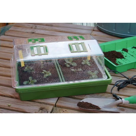 160019 HEATING GROW fűthető mini üvegház zöld-színtelen 39 x 25 x 20 cm