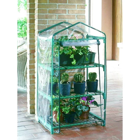 160030 BALCONY 33 polcos fóliasátor  Fólia: 50 µ színtelen - zöld 1,25 x 0,5 x 0