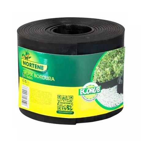 2017798 SELFIX BORDURA  gumi ágyásszegély  újrahasznosított fekete 13 cm x 10 m