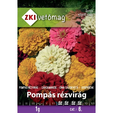 Z Virágmag Pompás Rézvirág Dáliavirágú színkeverék 1g