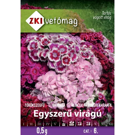 Z Virágmag Törökszegfű Egyszerű virágú magas színkeverék 0,5g