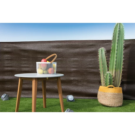 2021519 RECYNET - szőtt árnyékoló háló gomblyukakkal   120g/m2 barna 1,5 x 50 m