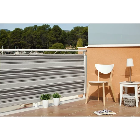 2021543 BALCONY CITY dekor,  árnyékoló fűzőlyukas szürke/fekete 0,9x3m