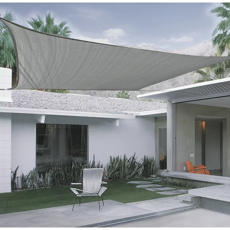 2022169 SUNNET KIT ¦ szőtt napvitorla  160 g/m2,4 x 1,5 m kötél szürke 3,6 x 3,6