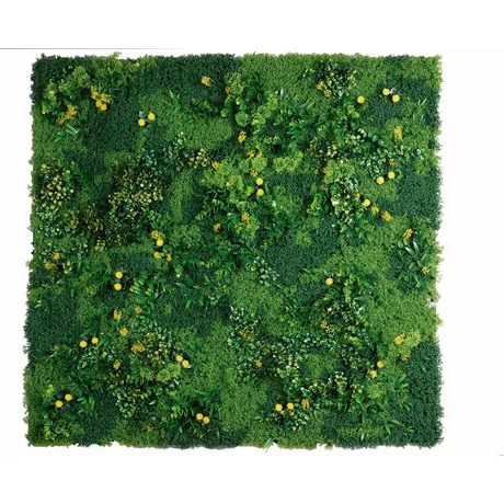 2020020 VERTICAL TUNDRA zöldfal mohával  25x25 cm x 16 db zöld, sárga 1 x 1 m