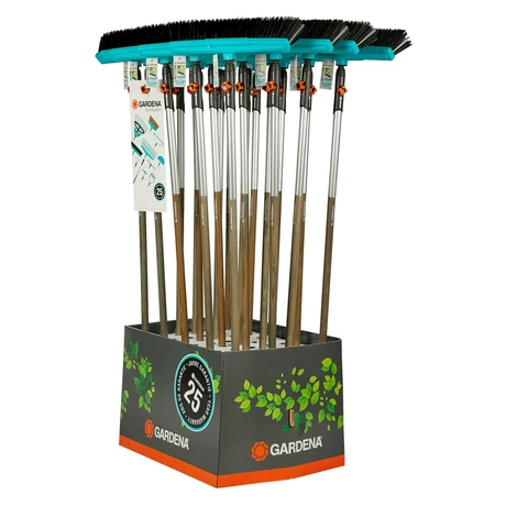 G03622-90 combisystem kerti seprű + fanyél FSC® 100% displayben