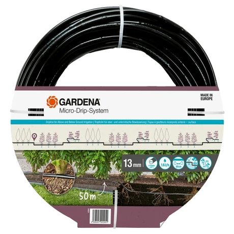 G13504-20 MD csepegtető cső növénysorokhoz, süllyeszthető 13 mm / 50 m