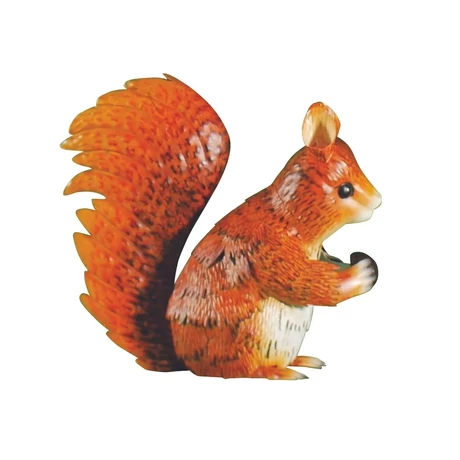 2017871 SQUIZY stilizált, fém és festett mókus   barna  10 x 26 x 23 cm
