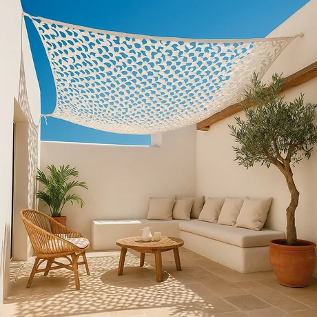 2020041 SAHARA kifordítható árnyékoló háló  120 g/m2 fehér – világosszürke 2,4 x