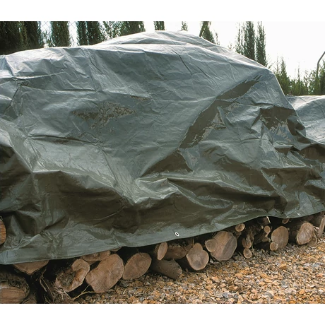 2022277 PROTEX erősített, vízhatlan takaróponyva  120 g/m2 zöld 4 x 6 m