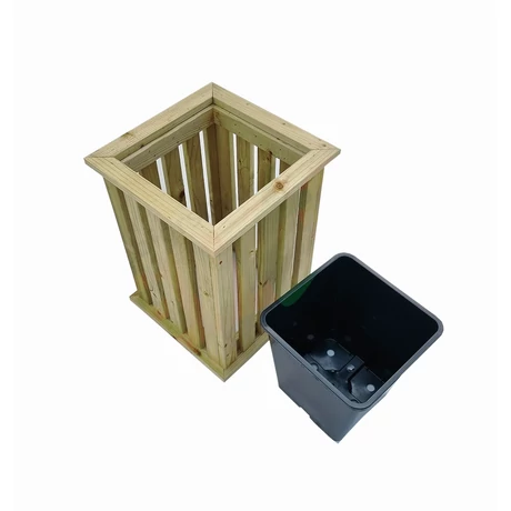 2022654 TALIA PLANTER fa virágláda természetes 32,5 x 32,5 x 85 cm